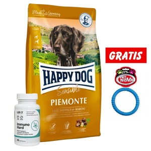 Happy Dog Supreme Piemonte 10kg & LAB-V Immuno Hard 45 Kapseln + Ring für Hunde 9,5cm GRATIS!