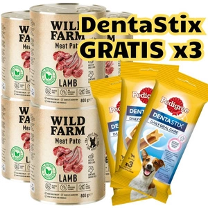 WILD FARM Pastete Lamm 6x800g glutenfreies Hundefutter