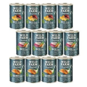 Wild Farm Superfood MIX 12x400g getreidefreies Hundefutter