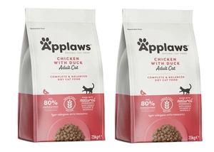 Applaws Trockenfutter für Katzen - Huhn mit Ente und Gemüse 2x7,5kg
