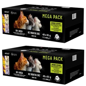 PetRepublic Katzennassfutter Stückchen in feiner Sauce MIX Fleischgeschmack 96x85g