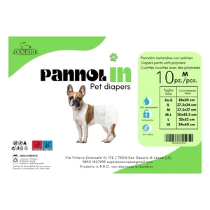 PannolIN Windeln für Hündinnen  Größe M 27.5x37cm 10Stk/Packung.