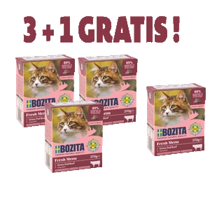 BOZITA Cat Gehacktes Rindfleisch In Gelee 3x370g  + 1x370g GRATIS !!!