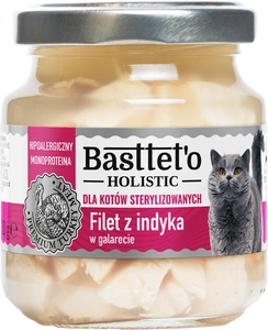 Basttet'o Holistic Putenfilet in Galee für sterilisierte Katzen 130g