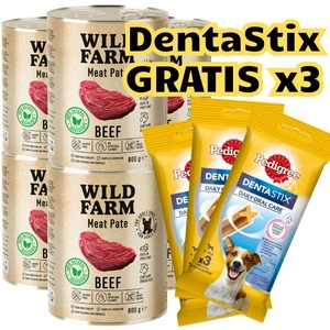 WILD FARM Pastete Rind 6x800g glutenfreies Hundefutter
