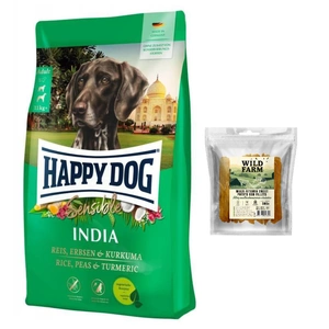 Supreme India, 10 kg, vegetarisches Essen + WILD FARM Multivitamin Süßkartoffelfilets 500g Hundeleckerli