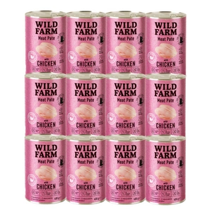 WILD FARM Pastete mit Huhn 12x400g – glutenfreies Katzenfutter