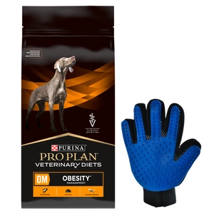 Purina Pro Plan Veterinary Diets OM Obesity Management 12kg + Kämm Handschuh GRATIS