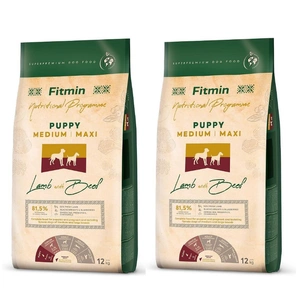 FITMIN Medium Maxi Puppy Lamb&Beef 2x12kg