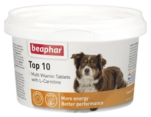 TOP 10 DOG 180 TAB - Multivitamintabletten mit Carnitin für Hunde