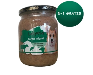 Leopold Fleischfutter mit Gemüse für Hunde 6x500g (Dose)
