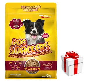 Hundefutter Dog Snackers mit Huhn (mittlere und große Rassen) 10 kg + Überraschung für den Hund