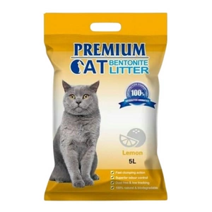 Premium-Katzenklumpstreu aus Bentonit - Zitrone für Katzen 5L