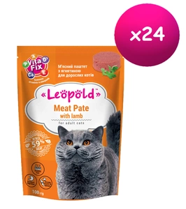 Leopold Fleischpastete mit Lamm für Katzen 24x100g -5% billiger