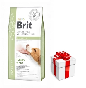 Brit gf Veterinärdiät für Hunde Diabetes 12kg  + Überraschung für den Hund