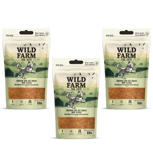 WILD FARM Hähnchenfilets mit Gras für Katzen 3x50g Leckerbissen für Katzen
