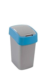 Curver Abfalleimer "FLIP BIN" 25L silber/blau