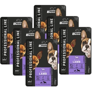 SUPER BENO Adult Beutel für kleine und mittlere Hunde mit Lammfleisch 6x100g