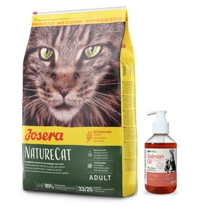 JOSERA NatureCat 10kg + LAB V Lachsöl für Hunde und Katzen 250ml