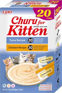 INABA  Churu für Kätzchen – Mix mit Huhn und Thunfisch 20 x 14 g