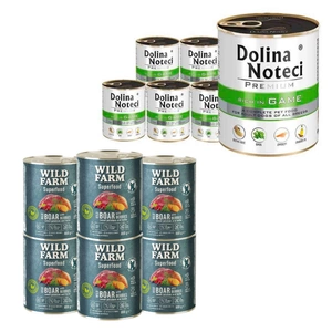 Dolina Noteci - PREMIUM reich an Wildbret 6x800g + WILD FARM Superfood Wildschwein 6x800g