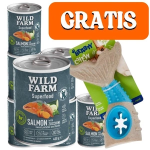 Wild Farm Superfood Lachs 6x400g getreidefreies Hundefutter