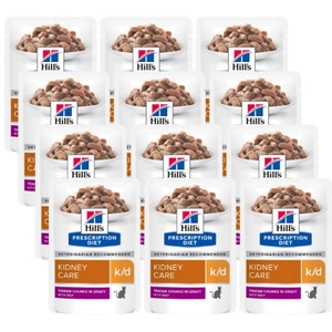 HILL'S PD Prescription Diet Feline k/d Kidney Care Beef 12x85g - Portionsbeutel