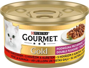 Purina Gourmet Gold mit Rindfleisch und Huhn in Sauce 12 x 85g