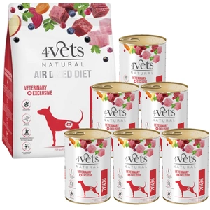 4Vets Natural Set Renal Trockenfutter 1kg + Nassfutter 6x400 g