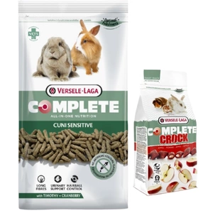 VERSELE-LAGA Cuni Sensitive Komplett 1,75 kg - Futter für Kaninchen + VERSELE LAGA Crock Complete Apple 50g