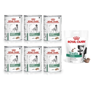 ROYAL CANIN Satiety Weight Management 6x410g + Royal Canin Satiety Treats  Hundeleckerli 230g