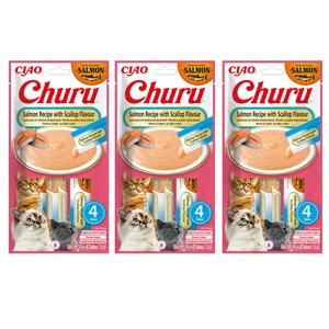 INABA CAT CHURU Lachs mit Jakobsmuschel 12x14g