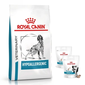 ROYAL CANIN Hypoallergenic DR21 14kg + Royal Canin Hypoallergene Leckerlis für Hunde 2x230g
