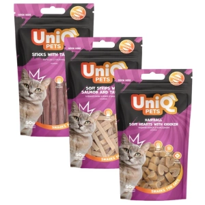 UNIQ PETS Katzenleckerlis MIX 3x50g