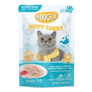 MOOCHIE Happy Tummy Tuna Recipe Topping Chicken Breast In Jelly (Gesunder Darm) 70g