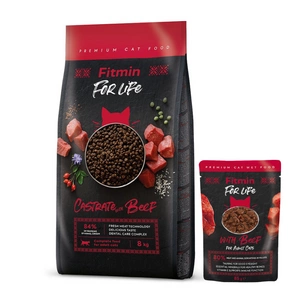 FITMIN Cat For Life Castrate  Beef 8kg + Fitmin 85g GRATIS!