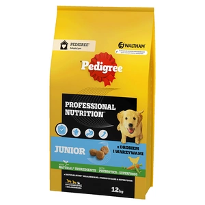 PEDIGREE® Junior Professional Nutrition 12 kg mit Geflügel und Gemüse - Trockenvollnahrung für Welpen großer und mittelgroßer Rassen