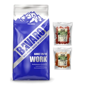 JOSERA Bavaro Work 26/12 Adult 18kg + Leckereien Wild Farm 2x500g