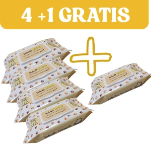 SalviettZOO XL - Hunde- und Katzenpflegetücher 40 Stück (mit Vanille-Duft)- 4+1 GRATIS