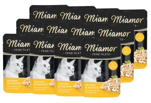 Miamor Feine Filets - Katzennassfutter Hühnerfilets mit Thunfisch 12x100g