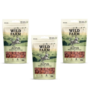 WILD FARM Lammsterne mit Taurin 3x50g Katzenleckerli
