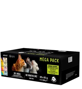 PetRepublic Katzennassfutter Stückchen in feiner Sauce MIX Fleisch- und Fischgeschmack 48x85g