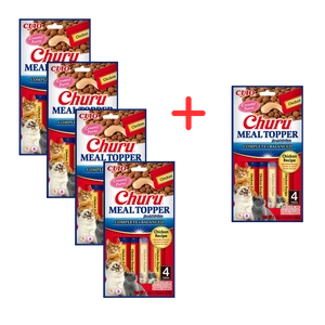 INABA Katzenmehl Topper Huhn Rezept 4x14 (56g) 4+1 GRATIS