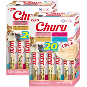 INABA Churu für Katzen - Mix mit Meeresfrüchten 2x(20x14g)
