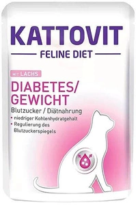 Kattovit Diabetes/Fettlachs 85g Beutel