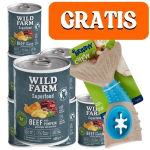 Wild Farm Superfood Rindfleisch 6x400g getreidefreies Hundefutter