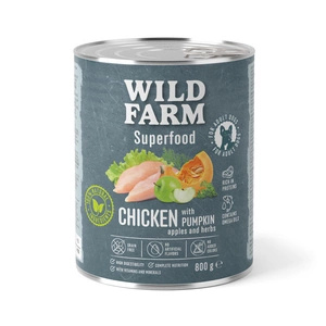 WILD FARM Superfood Huhn (Huhn mit Kürbis, Apfel und Kräutern) 800g getreidefreies Hundefutter