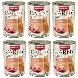 Animonda Cat Carny Adult Huhn, Pute i Entenherzen 6x400g