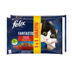 FELIX Ländliche Aromen in Gelee mit Rindfleisch und Huhn 4x85g 1+1 GRATIS