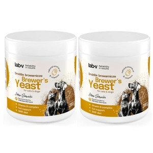 Lab-v Bierhefe - Natürliche Unterstützung für Verdauung, Appetit und Haut- und Fellpflege 2x200 g